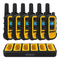 DeWalt DXFRS300 Rechargeable Two-Way Radio with 6 Port Charger - 6 Pack