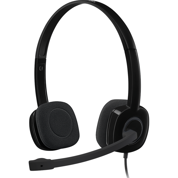 Logitech H151 Wired Headset (Black) (Open Box)