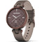 GARMIN Lily - Smartwatch Classic Edition - Dark Bronze Bezel with Paloma Case and Italian Leather Band