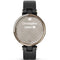 GARMIN Lily - Smartwatch Classic Edition - Cream Gold Bezel with Black Case and Italian Leather Band