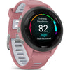 GARMIN Forerunner 265S – Smartwatch - Black Bezel with Light Pink Case and Light Pink/Powder Gray Silicone Band (Small)