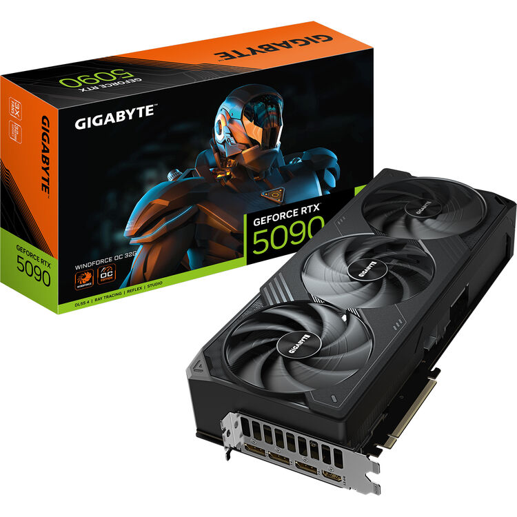 Gigabyte GeForce RTX 5090 WindForce OC 32G Graphics Card (GV-N5090WF3OC-32GD)