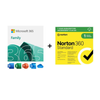 Microsoft 365 Family for 6 User (1 Year) + Norton 360 Standard (1 Device / 1 Year) - Download