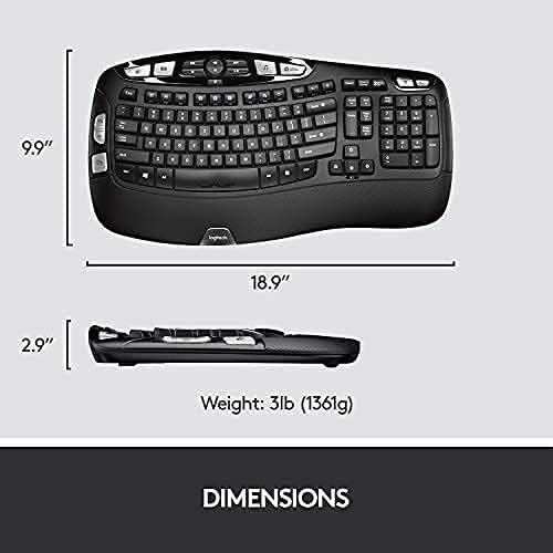 Logitech MK570 Comfort Wave Wireless Keyboard and Mouse Combo - English