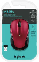 Logitech M325 Wireless Mouse (Metallic Red)