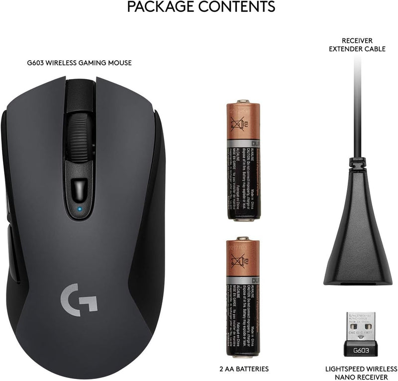 Logitech G603 Wireless Lightspeed Gaming Mouse (Black) OPEN BOX
