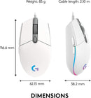 Logitech G G203 Lightsync Gaming Mouse (White)