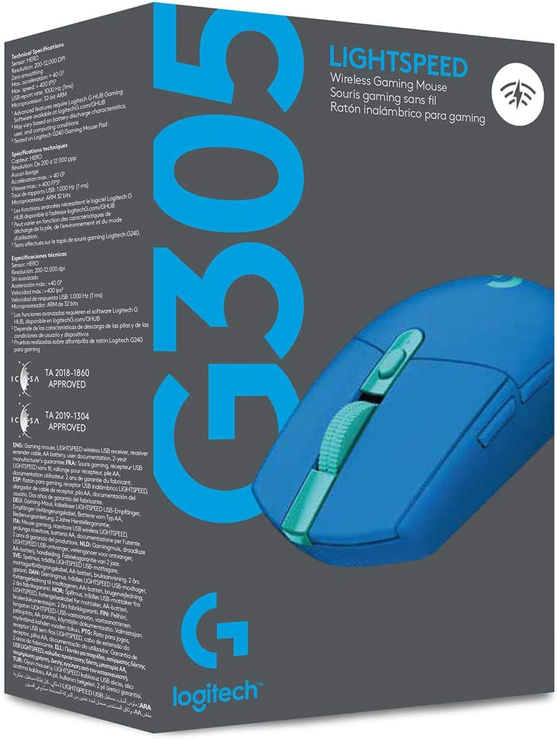 Logitech G305 LIGHTSPEED Wireless Gaming Mouse (Blue)