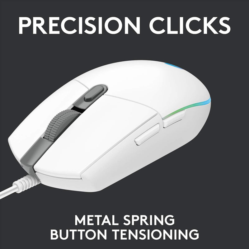 Logitech G G203 Lightsync Gaming Mouse (White)