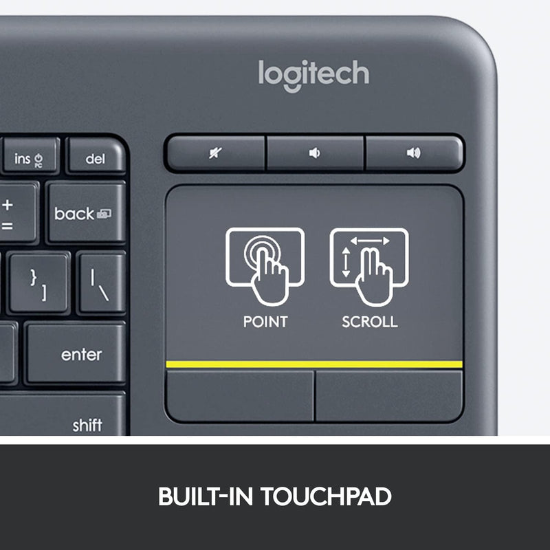 Logitech K400 Plus Wireless Touch Keyboard - French