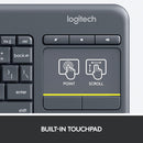 Logitech K400 Plus Wireless Touch Keyboard - French (Open Box)