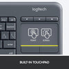 Logitech K400 Plus Wireless Touch Keyboard - English
