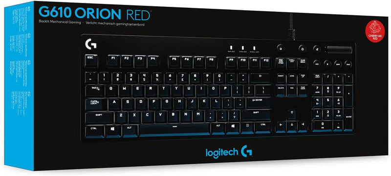 Logitech G610 Orion RED Backlit Mechanical Gaming Keyboard - Red OPEN BOX
