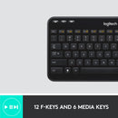 Logitech K360 Wireless Glossy Black Keyboard - English
