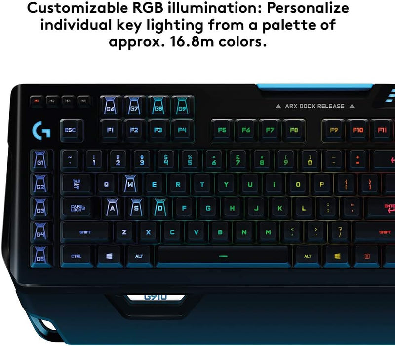 Clavier de jeu mécanique Logitech G910 Orion Spectrum (noir)