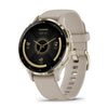 GARMIN Venu 3S Smartwatch Soft Gold Stainless Steel Bezel with French Gray Case