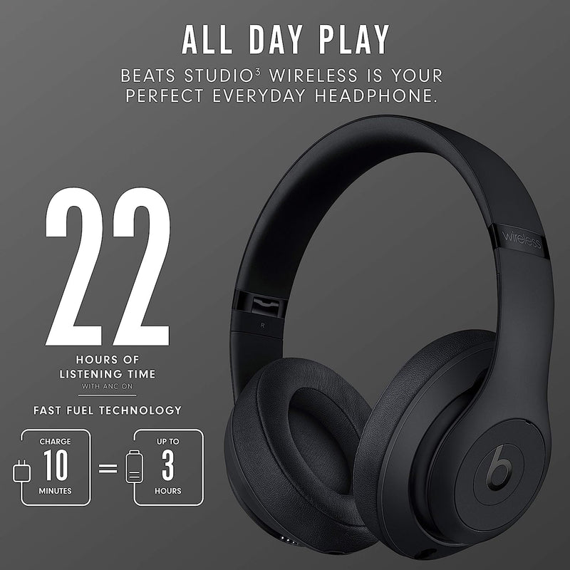 Beats by Dre Beats Studio3 Wireless Over-Ear Headphones (Matte Black)