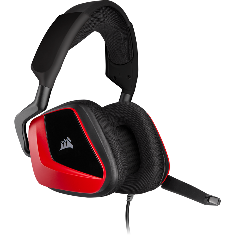 Corsair Void Elite 7.1 Surround Sound Gaming Headset (Cherry) OPEN BOX