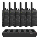 Cobra Pro PX650 Professional FRS Two-Way Radios With Surveillance Headset - 6 Pack