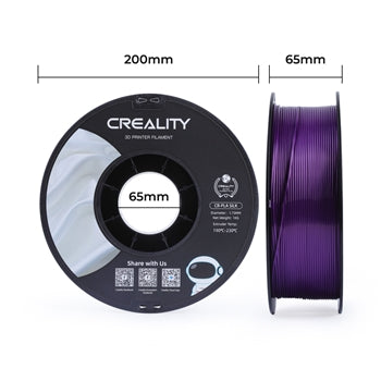 Creality CR-SILK PLA 3D Printer Filament 1.75 mm 1 KG Spool - 3 Pack (PURPLE)