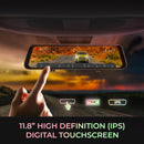 GekoGear Orbit D400 4K Rearview Mirror Dash Cam with 1080P Backup Cam
