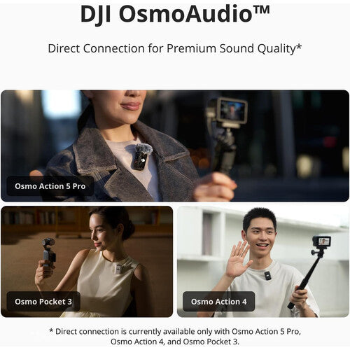 DJI Mic 2 2-Person Compact Digital Wireless Microphone System/Recorder for Camera & Smartphone (2.4 GHz)