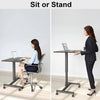 FitDesk Sit to Stand Desk (Dark Walnut)