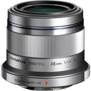 Olympus M.Zuiko Digital 45mm f/1.8 Lens (Silver)
