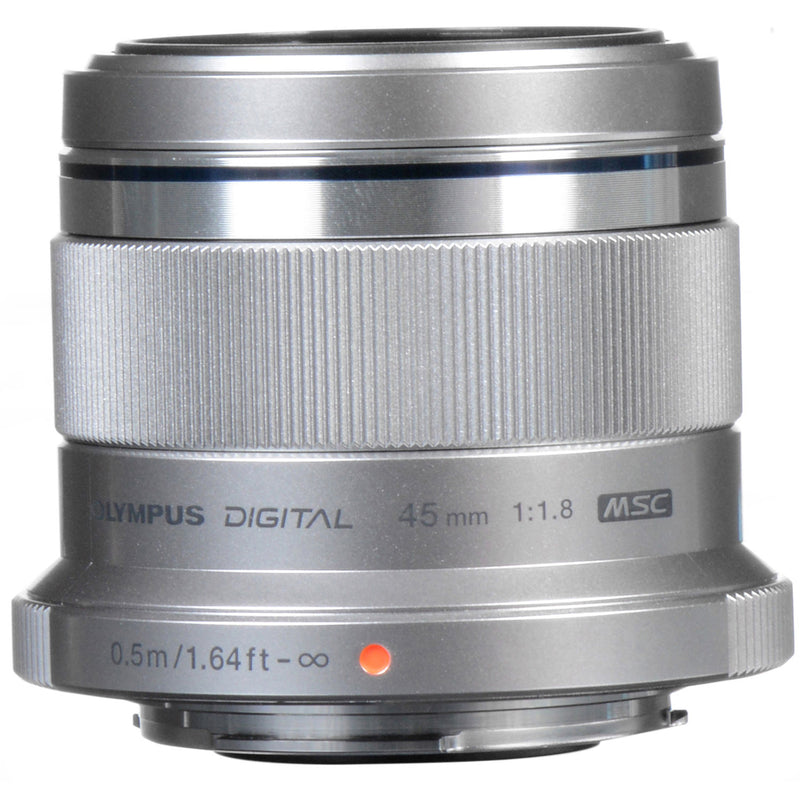 Olympus M.Zuiko Digital 45mm f/1.8 Lens (Silver)