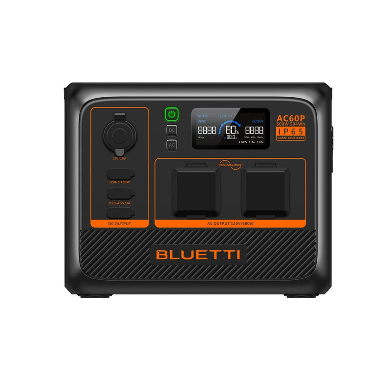 Bluetti AC60P 600W 504Wh Portable Power Station