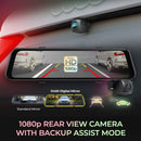 GekoGear Orbit D400 4K Rearview Mirror Dash Cam with 1080P Backup Cam
