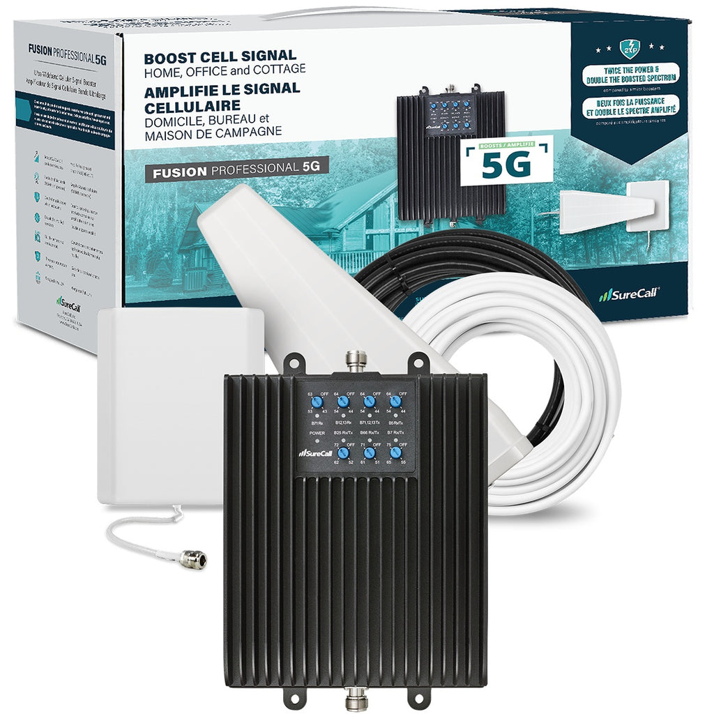 Booster Kit SureCall Fusion Professional 5G 8-Band In-Building Cell Signal Booster ...