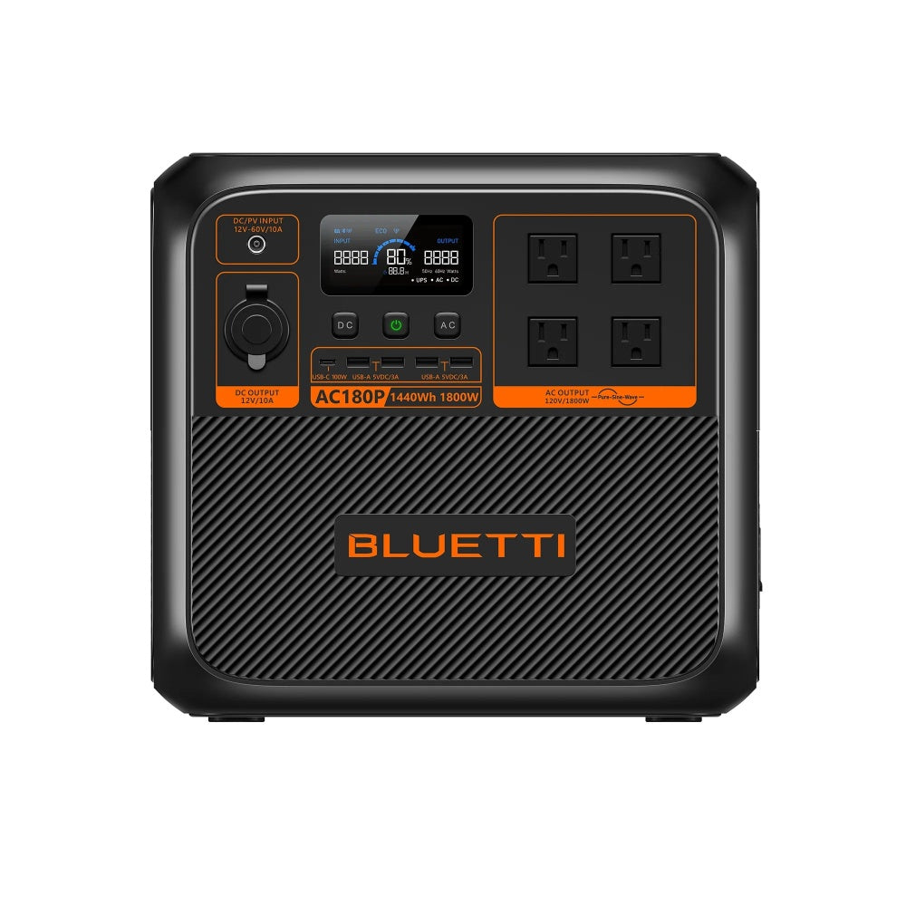 Bluetti AC180P 1800W 1440Wh Solar Portable Power Station