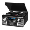 Victrola Retro Record Player with Bluetooth and 3-speed Turntable (Black)