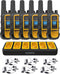 DeWalt DXFRS800 Rechargeable Two-Way Radio with 6 Port Charger and Headset Bundle - 6 Pack