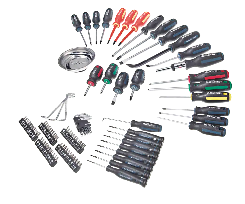 Mastercraft 100-pc Screwdriver Set with Insulated and Precision Drivers
