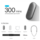 Plaud NotePin S AI-Powered Transcriber (Silver)