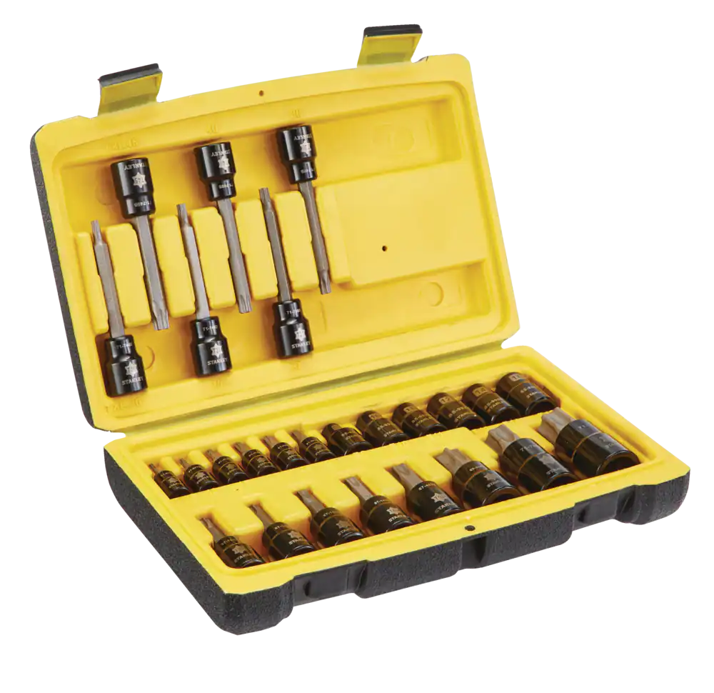 Stanley Professional Grade Black Chrome Torx Bit Socket Set 26 pc