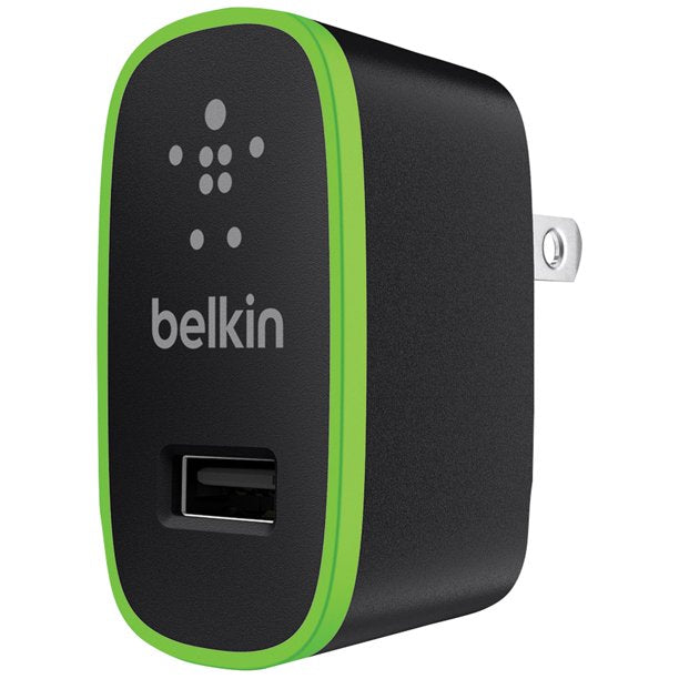 Belkin 2.1 Amp/10 Watt Lightning USB Port-2 Home and Travel Wall Charger (Black)