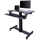 Rocelco 40" Mobile Sit-to-Stand Desk (Black)