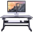 Rocelco 32" Height Adjustable Standing Desk Riser with Easy-Lift Handles (Black)