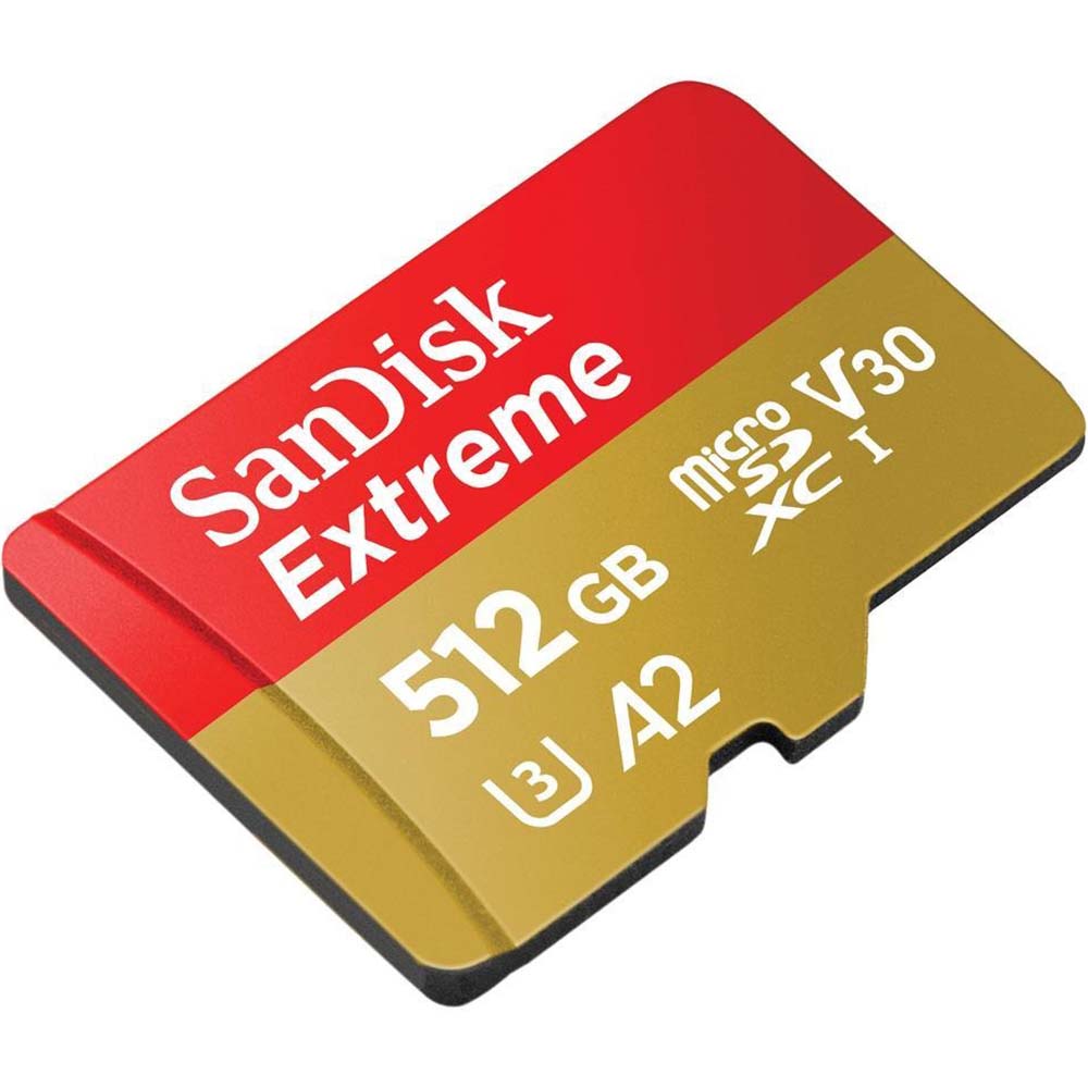SANDISK 512 Go Extreme Micro SDXC UHS-I Carte mémoire avec adaptateur