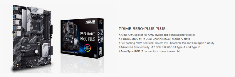 ASUS PRIME B550-PLUS AM4 AMD B550 SATA 6Gb/s Motherboard