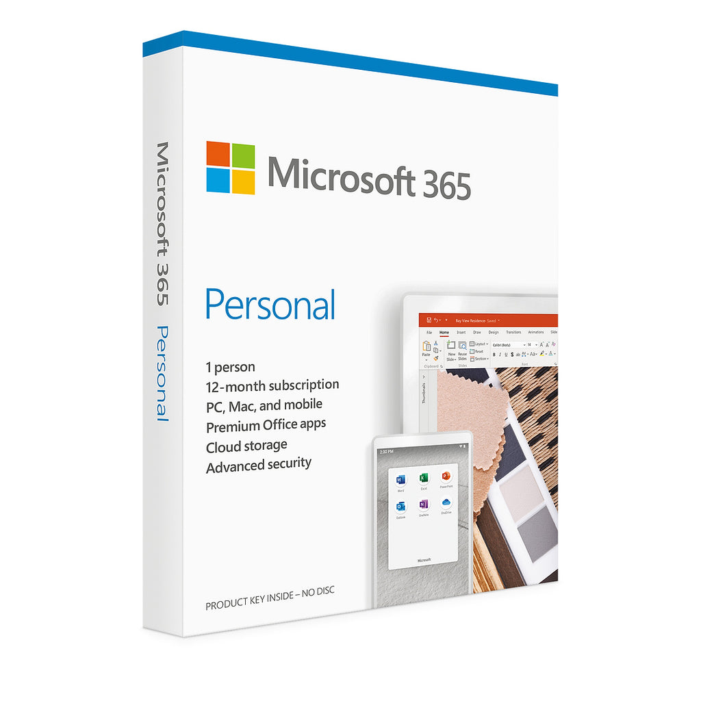 Microsoft 365 Personnel pour 1 utilisateur (1 an) - Boîte de carte-clé