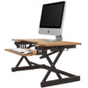 Rocelco EADR Sit To Stand Adjustable Height Desk Riser (Teak)