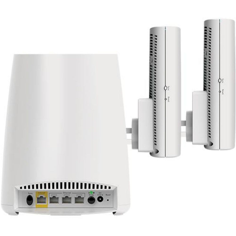 NETGEAR AC2200 Tri Band Home Network Router & 2X Wall Plug Satellites