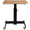 Rocelco 28" Mobile Standing School Desk (Natural/Black)