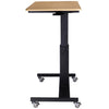 Rocelco 28" Mobile Standing School Desk (Natural/Black)