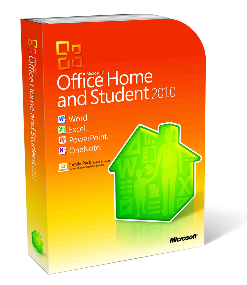 Microsoft Office 2010 Home and Student for 3 PC - Retail Box