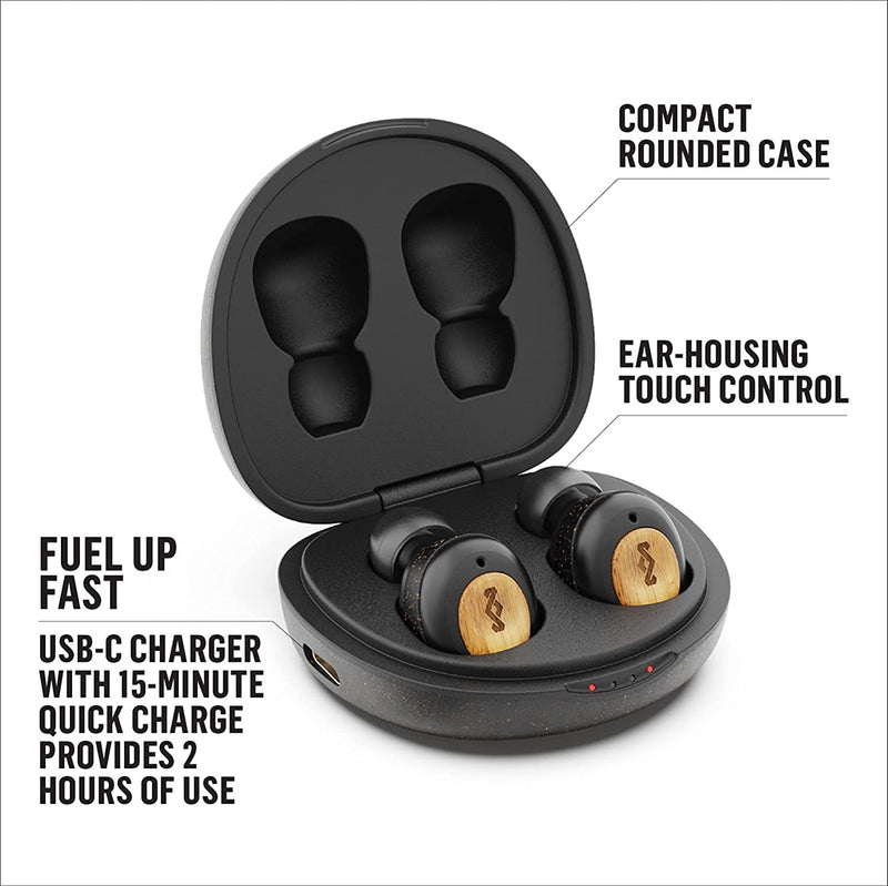 House of Marley Champion In-Ear Truly Wireless Earbuds (Black)